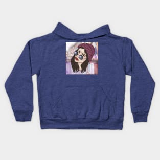 The girl in the library Kids Hoodie